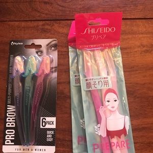 Shisheido and Nylea Brow and facial hair trimmers.